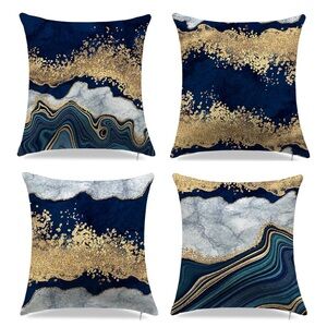 Decorative Throw Pillow Case Set of 4 NWT 18”x18”